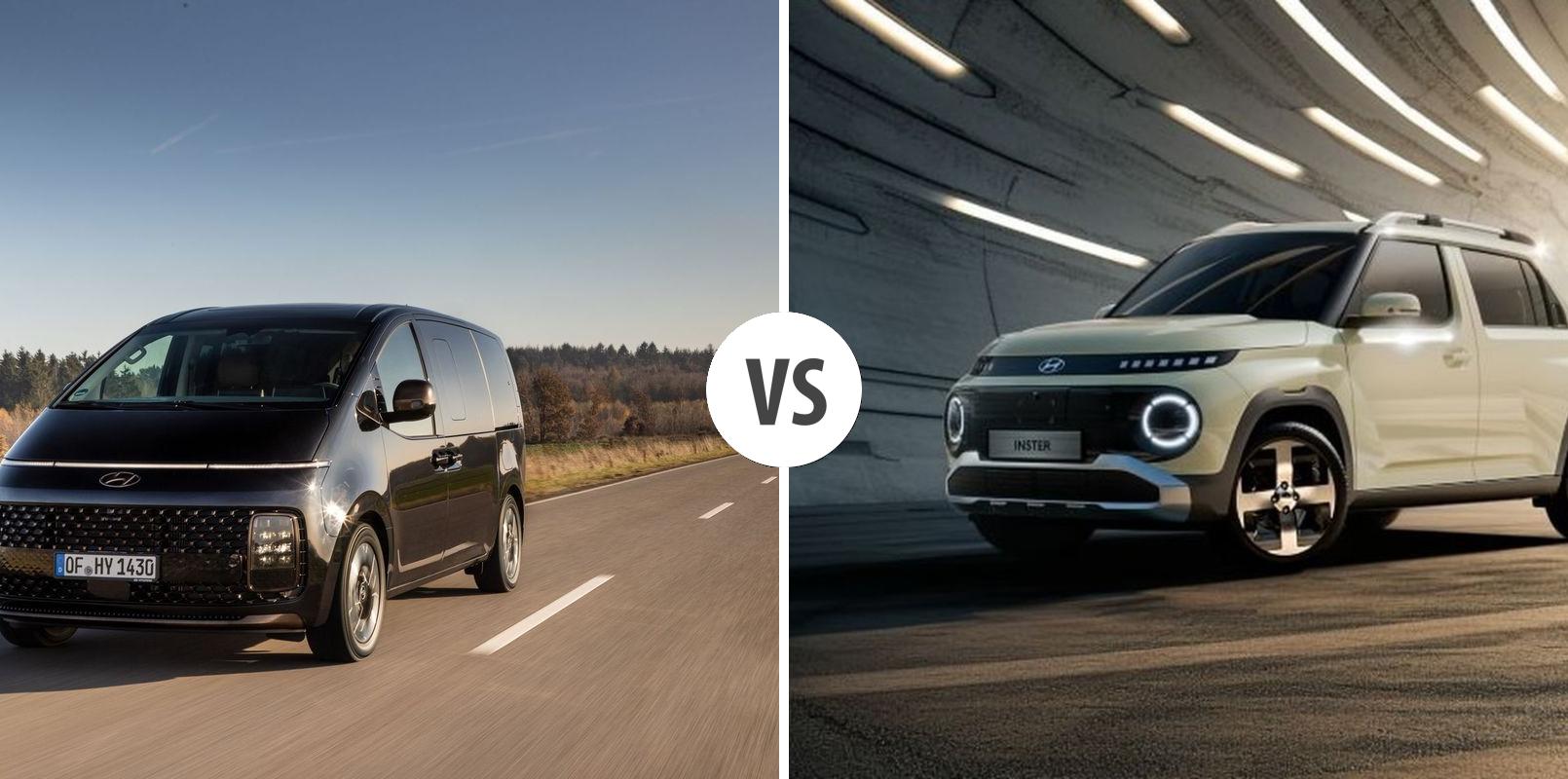 Hyundai Staria vs Hyundai Inster – Różnice i ceny w porównaniu